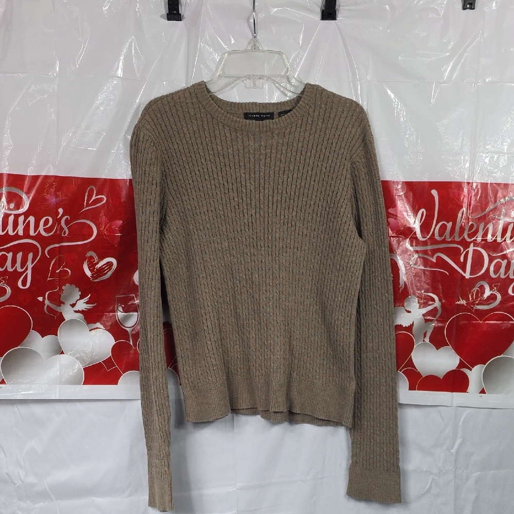 JEANNE PIERRE Women's Brown Crewneck Sweater Size Large (W310)